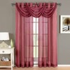 Royal Hotel Bedding Abri Burgundy Waterfall Grommet Crushed Sheer Valance,