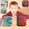 3D Sensory Activity Board,Silicone Cube Fidget Toy for Anxiety,Calming,ADHD,Stress &