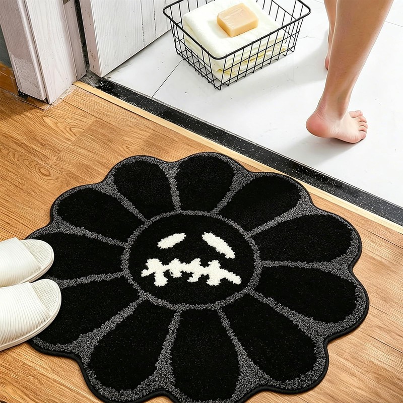 KFSCIP Cool Rugs, Cool, Gothic, for Bedroom, Round Bathroom Mat