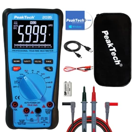 PeakTech 2035 - True RMS 1000V Digital Multimeter 6000 Counts USB