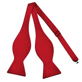 Alizeal Mens Solid Self Bow Tie Jacquard Woven Bowtie for Men Tuxedo, Wine Red