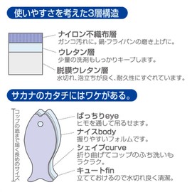 Marna Fish Kitchen Sponge Hard, Set of 2, Black