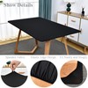 Fitted Rectangle Table Topper Cover Spandex Stretchable Cocktail Tablecloth Black