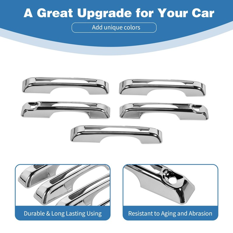 PDKLIN for Bronco Sport Door Handle Cover Chrome for Ford