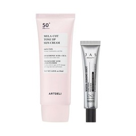 Art Deli Melacut Tone-Up Sun Cream 50ml + Jas Toning Shot Cream 15ml / 아트델리 멜라컷 톤업 선크림 50ml + 쟈스 토닝샷 크림 15ml
