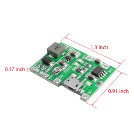Ruiwaer 3.7V 4.2V to 9V 5V 2A Charge Discharge Integrated Step Up Module Adjustable 18650 Lithium Battery Charging Discharge Integrated Module