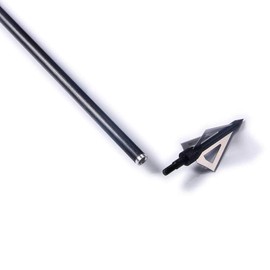 Sinbadteck Hunting Broadheads, 12PCS 3 Blades Bowhunting Broadheads 100 Grain Archery Arrow Broadhead Compatible with Traditional Bows and Compound Bows (Black)