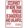 New York city Occupancy sign, FDNY Occupancy sign (white,Reflective, Aluminium