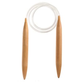 CENPEK 3Pcs Jumbo Wooden Circular Knitting Needles Oversize Circular Knitting Needles Natural Wood Jumbo Needle for Chunky Yarn