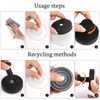 SJUNJIE 4Pcs Vacuum Suction Cup Hooks Removable Hooks Black Suction