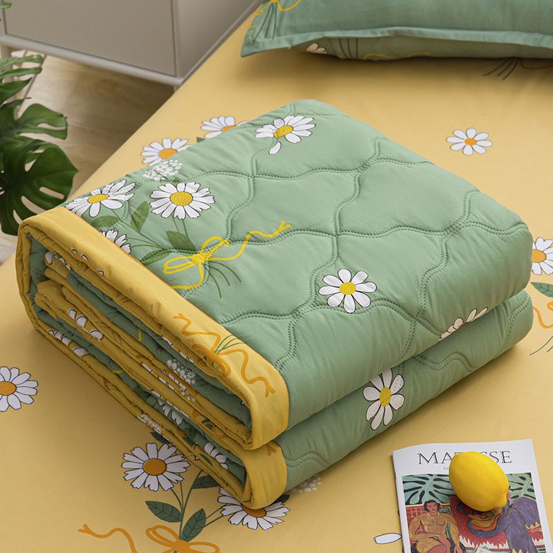 Summer Blanket Polyester Fiber Washable Skin Friendly Summer Quilt Thin
