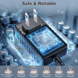 Punasi Power Supply for Raspberry Pi 4, DC 5V 4A USB-C Power Supply Adapter for Raspberry Pi 4 Model B 8GB/ 4GB/ 2GB/ 1GB, Orange Pi 5/ 5B, 5.6fT Long Cord