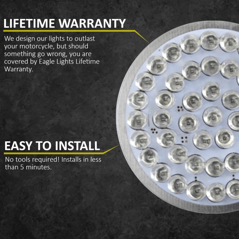 Eagle Lights Harley Amber Rear 2" 1156 LED Turn Signals