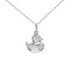 Sterling Silver Duck Pendant Necklace, 18"