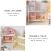 QUMENEY Desktop Rack Cosmetic Stationery Storage Holder, 2-Tier Multifunctional Plastic