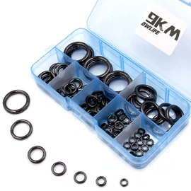 9KM DWLIFE Fishing Rod Tip Repair Kit Ceramic Rings 60pcs Top Guide Rings Fishing Rod Tips Replacement Repair Kit for Fishing (Set of 60)