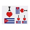 Azeeda 4 x 'I Love Cuba' Temporäre Tattoos - Wasserfest,