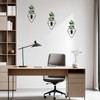 6Pcs Diamond Shape Hanging Wall Planters, Modern Geometric Wall Decor