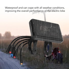 Electric Bike LCD Display, 24V 36V 48V Comprehensive Display, User Friendly Installation, Waterproof, Control Panel with SM Plug, for Electric E Bike Ebike