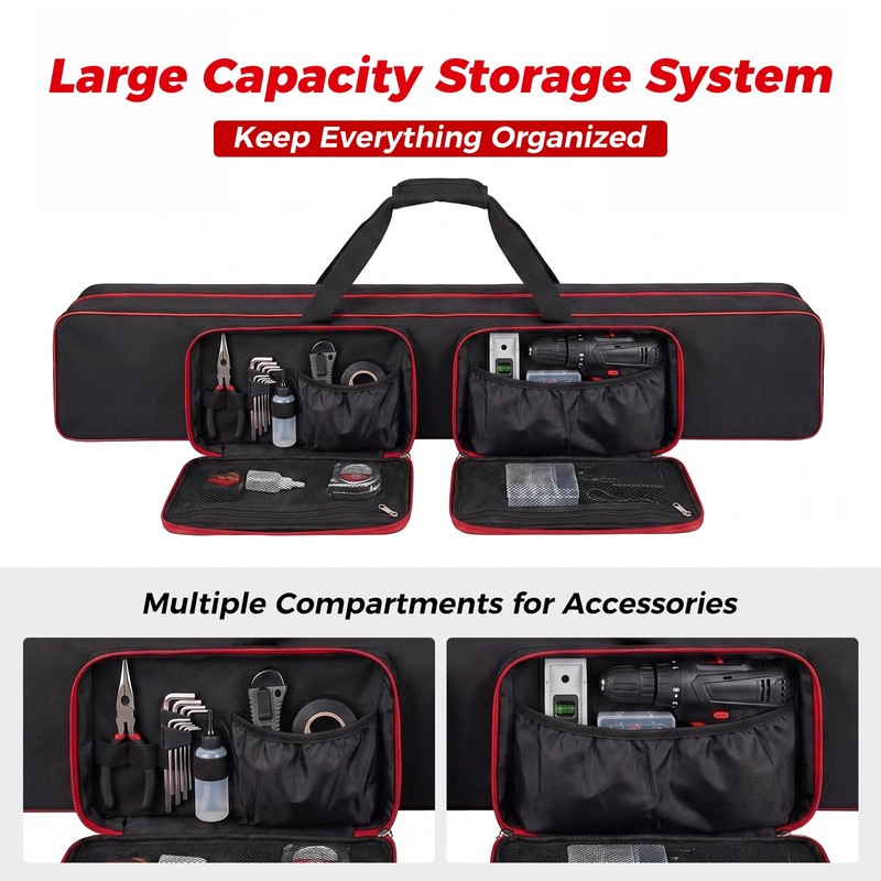Incycall 45" Pole Saw Bag, Portable Chainsaw Case with Multiple