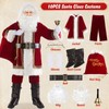 Boveco 10PCS Deluxe Christmas Santa Claus Costume Men Santa Suit