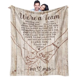 Christmas Mr and Mrs Gifts, Wedding Gifts for Couples 2024, Anniversary Marriage Gift for Mr & Mrs, Married/Newlywed Couple Gift Ideas, Mr. and Mrs. Gifts for Couple, Mr Mrs Throw Blanket 60" x 50"