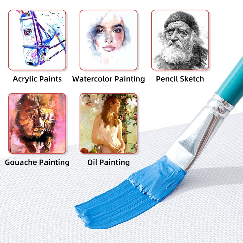 11x14 Inch Stretched Canvas, 10 Pack 100% Cotton Professional Blank