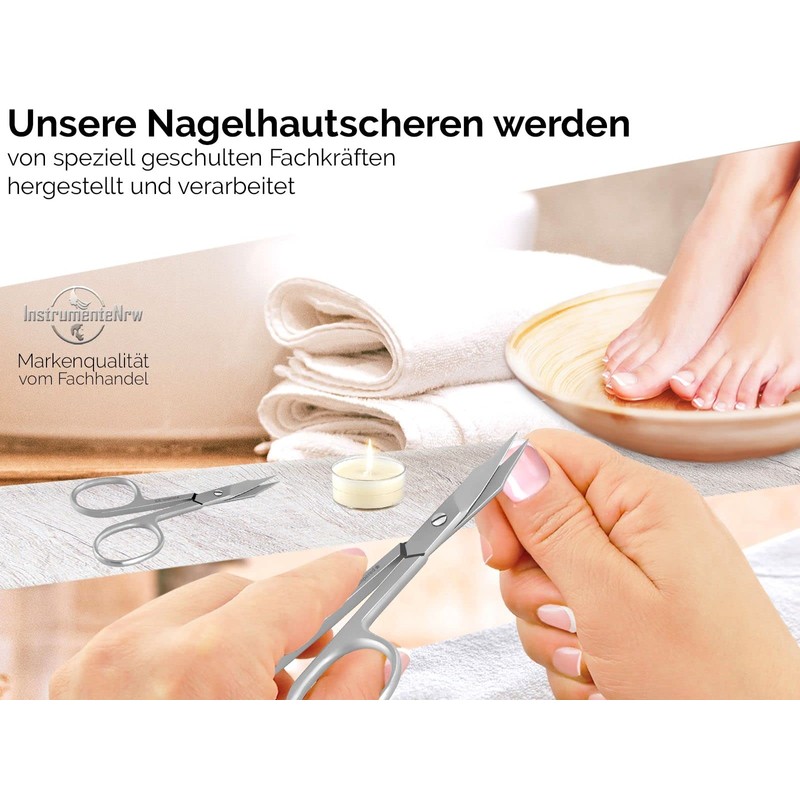 With Fine Tip For Nail Cuticles and Ingrown Nail Scissors – Stainless