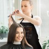 Delantal de peluquero con herramientas de diamantes de imitación y