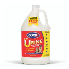 ZORBX Pet Urine Stain and Odor Remover Spray 128 FL Oz - Dog, Cat Urine Enzyme Odor Destroyer - Perfect Solution for Unpleasant Urine Odor and Stain Remover - Hardwood Floors & Carpet Cleaner