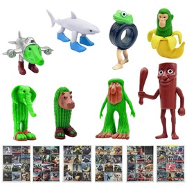 Mino Plus Tung Tung Tung Sahur Figure, Trallalero Trallala Figure, Anime 3D-ge, Brain Red Figures, Funny 3D Collectible Figures for Shelf