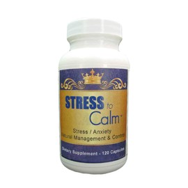 Stress to Calm - Natural Stress and Tension Relief. Fast Mood Relaxation. All Natural Non Addictive and Safe Relaxer. Support for Men and Women. 120 Vegan Capsules.