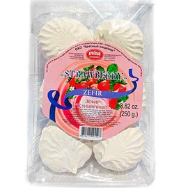 Russian Marshmallows "Zefir" Strawberry (9 Ounce / 250 Gr) Imported from Belarus