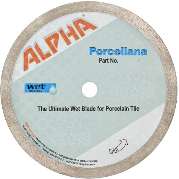 Alpha Professional Tools Porcellana Wet Diamond Blade 4-3/8""- PT04A+