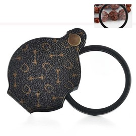 15X Optical Glass Mini Pocket Magnifier, Portable Magnifying Glass with Cortical Protective Cover for Jewellery, Diamonds, Gems, Coins, Stamps Rocks