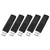 Vixelle 5 Pack 2GB USB Stick All-Black USB Flash Drive
