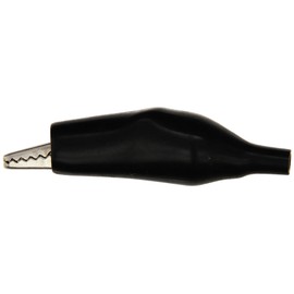 Morris 17337 Flexible Vinyl Molded Insulator Narrow Alligator Test Clip, 2-Inch, Black, 10-Pack