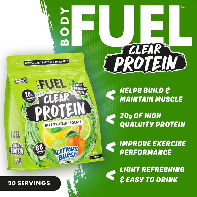 BodyFuel Clear Protein - Beef Protein Isolate - Clear &