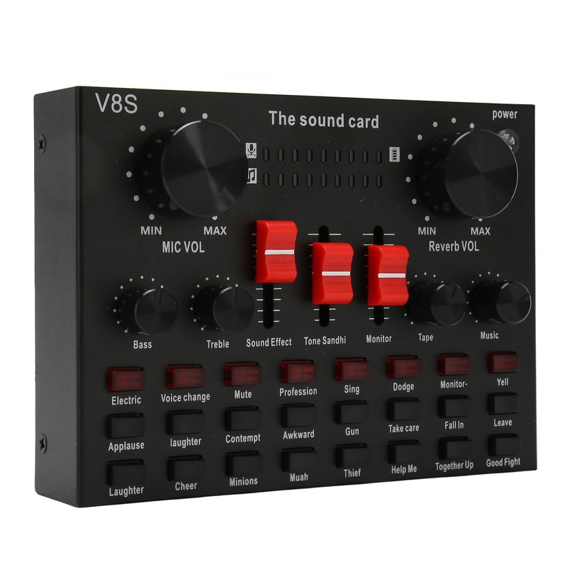 Bluetooth Live Sound Card 8 Modes Voice Changer Sound Mixer