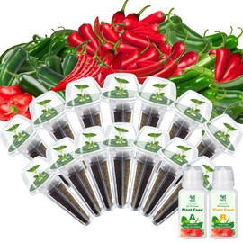 14 PODs Pepper Seed Pod Kit for AeroGarden, with Serrano, Cayenne, Jalapeño, Bell, Anaheim, Banana Pepper, Grow Anything Seed Pod Kit Compatible with All Hydroponics (14-Pod)
