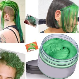 Hair Colour Wax Instant Hair Dye Disposable Hair Mud Natural Hairstyle Cream Unisex Temporary Modelling Clay Pomade Green