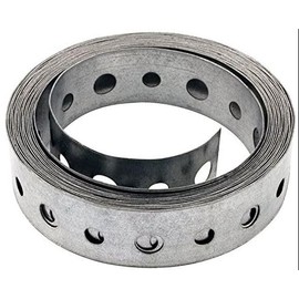 AKW Pipe Strap 3/4 INCH by 100 FT 28 Gauge Metal Hanger Strap, Plumbers Tape (1 ROLL), Silver, AKW34GALPT