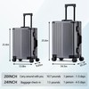 YYW Aluminum Carry-On Luggage Airline Approved Lightweight Suitcase with TSA