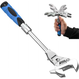 HYCDIYTS Ratchet Type, Monkey Wrench, Oscillating Type, 180 Degree Rotation, Multifunctional Magic Wrench, Adjustable Angle, Up to 1.8 inches (45 mm), Versatile DIY Tool