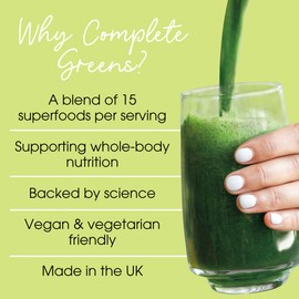 Proto-Col April Sale-Proto-col | Complete Greens Powder - 15 Superfoods and Adaptogens Including Ashwagandha & Spirulina | Vegan & Gluten-Free | Advanced Formula | UK Made | 180g