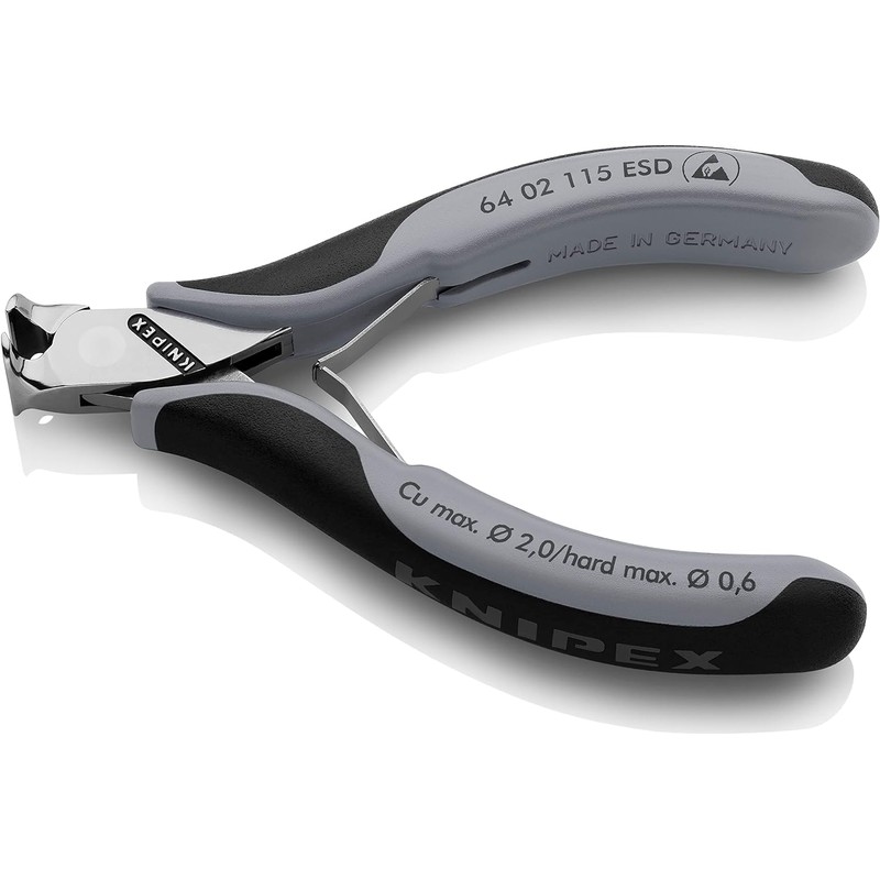 Knipex Electronic End Cutting Pliers ESD with Multi-Component Sleeves 115
