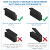 LOVIMAG Neodymium Bar Magnets 80lbs, Strong Cabinet Magnets for Closure,