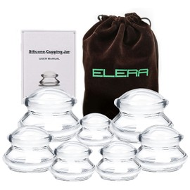 ELERA Silicone Cupping Therapy Set, Professionally Chinese Massage Cups for Cupping Therapy and Cellulite Reduction (7 Cups)