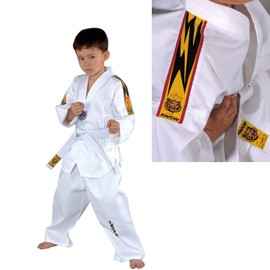 KWON® Taekwondo 551005 Tiger TKD Children's Junior Suit with Belt, white