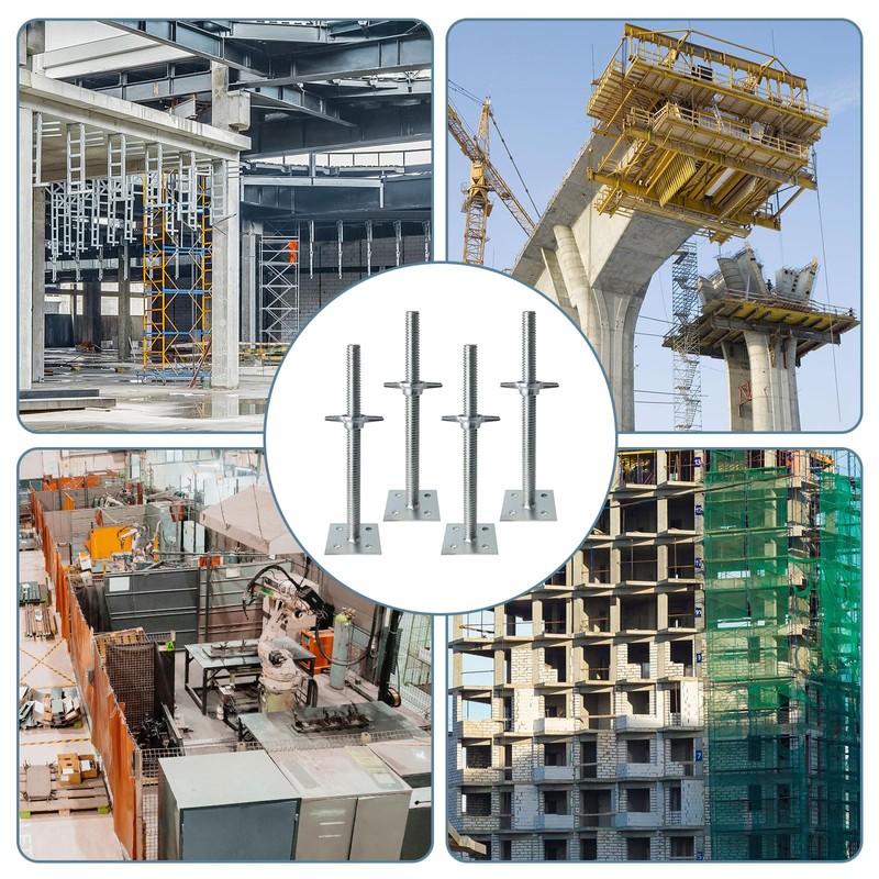 Scaffold Adjustable Leveling Jacks 18.25", 4 Pack Solid Screw Jacks